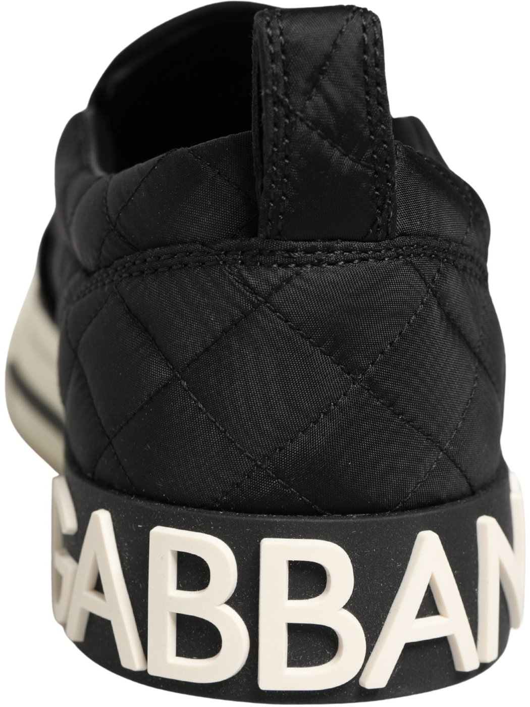 Dolce & Gabbana Black Quilted Slip On Low Top Sneakers Shoes