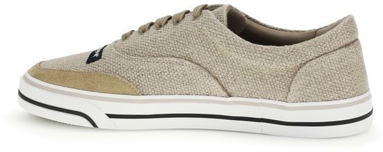Dolce & Gabbana Beige Linen Low Top Sneakers