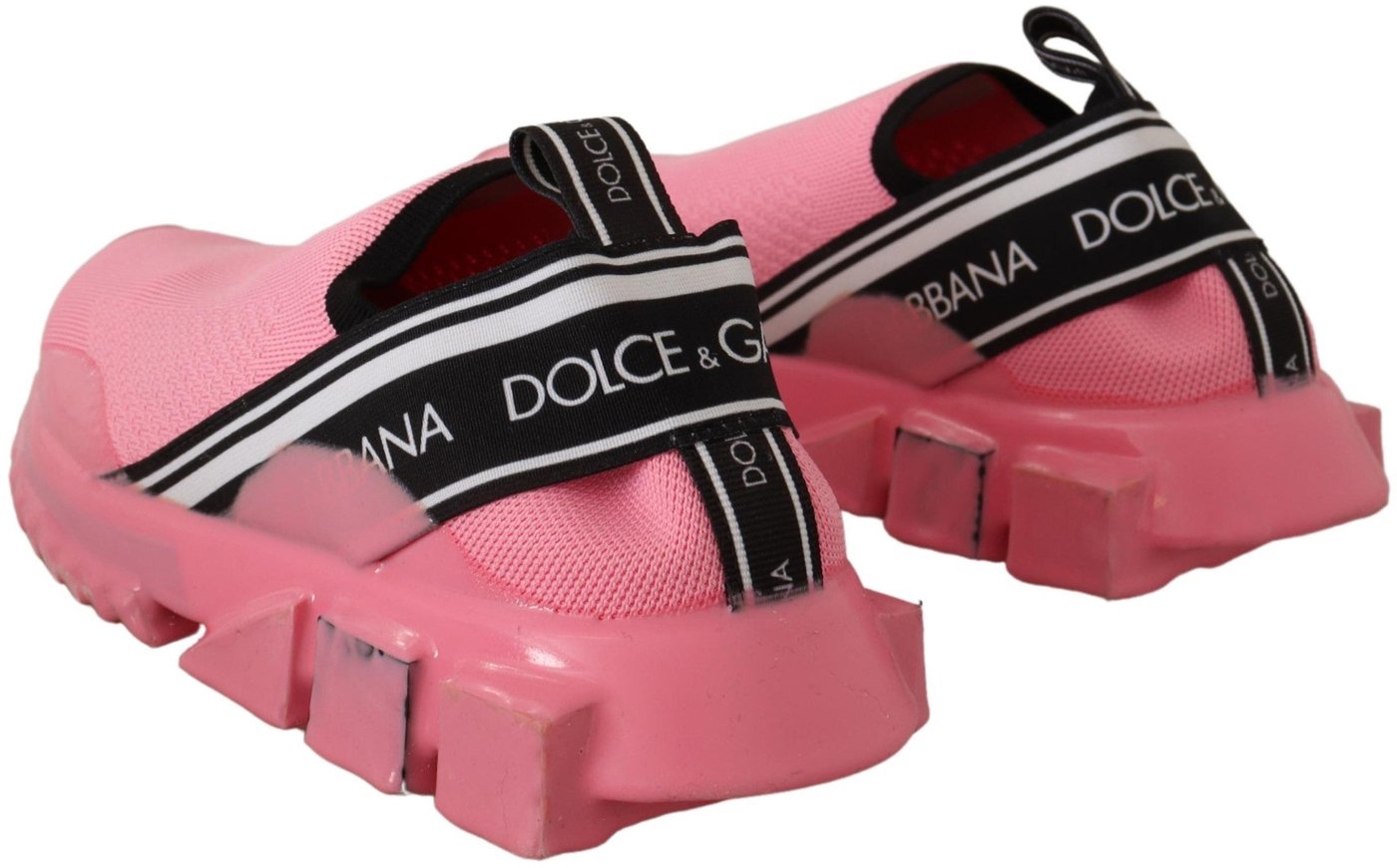 Dolce & Gabbana Pink Low Top Slip On Casual Sorrento Sneakers