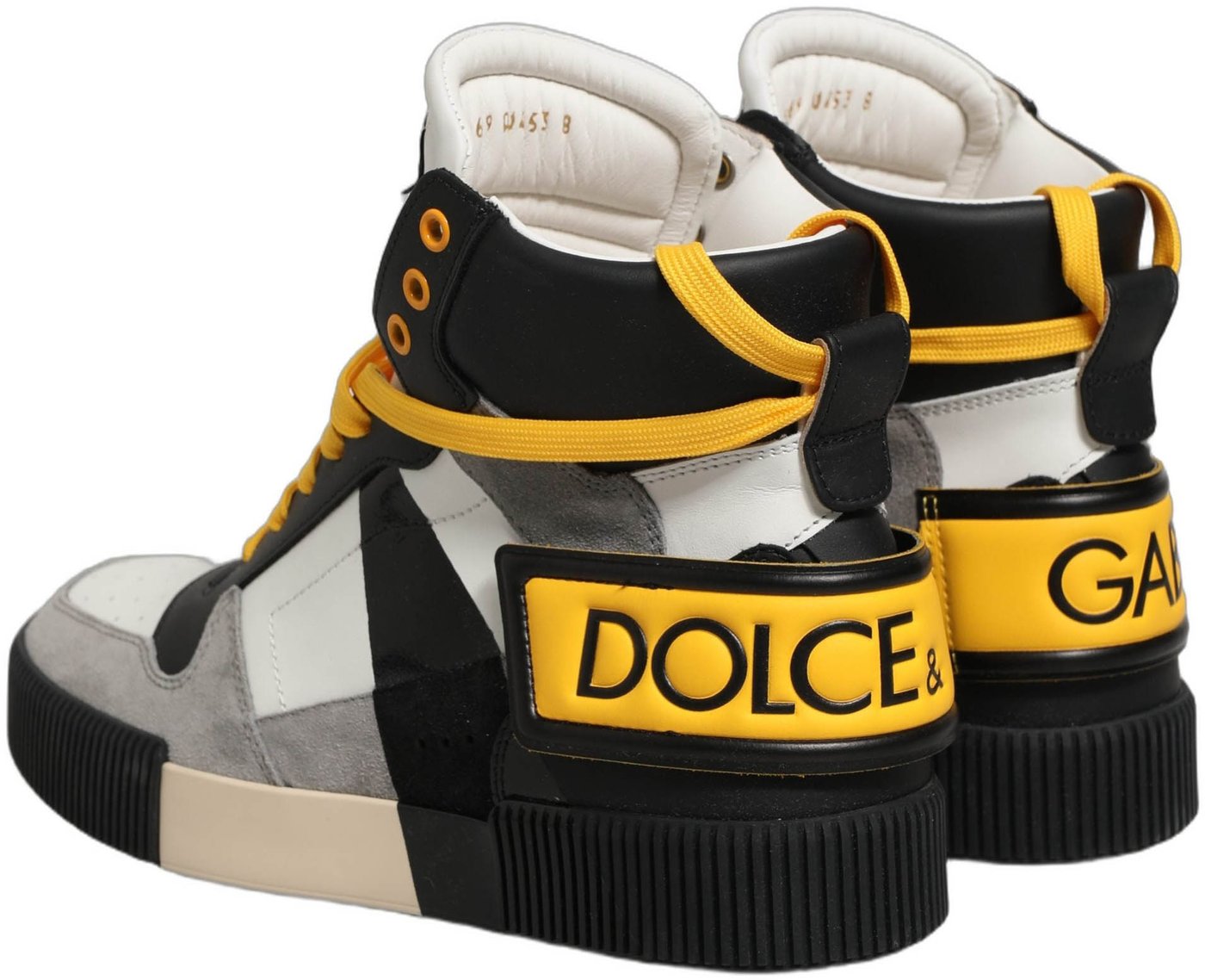 Dolce & Gabbana Multicolor Leather High Top Sneakers Shoes