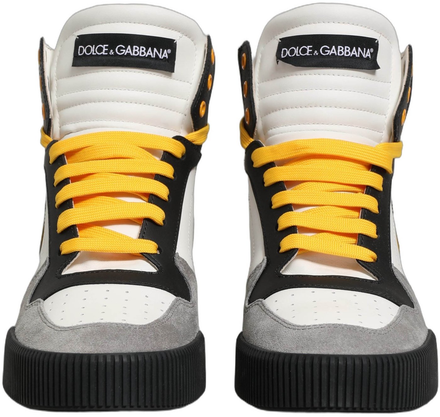 Dolce & Gabbana Multicolor Leather High Top Sneakers Shoes