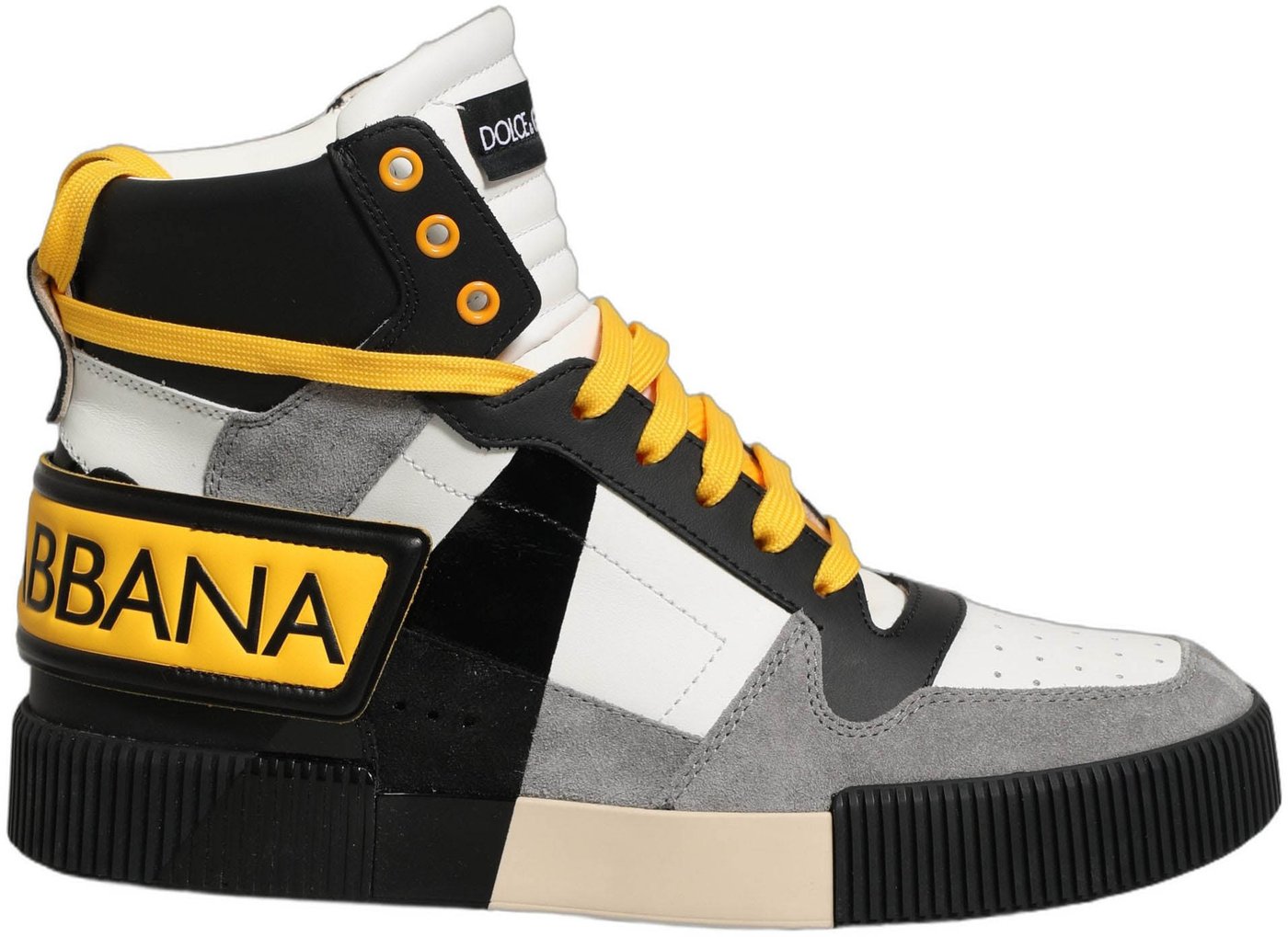 Dolce & Gabbana Multicolor Leather High Top Sneakers Shoes