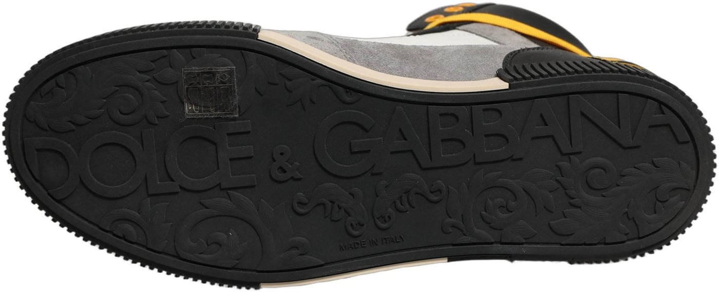Dolce & Gabbana Multicolor Leather High Top Sneakers Shoes