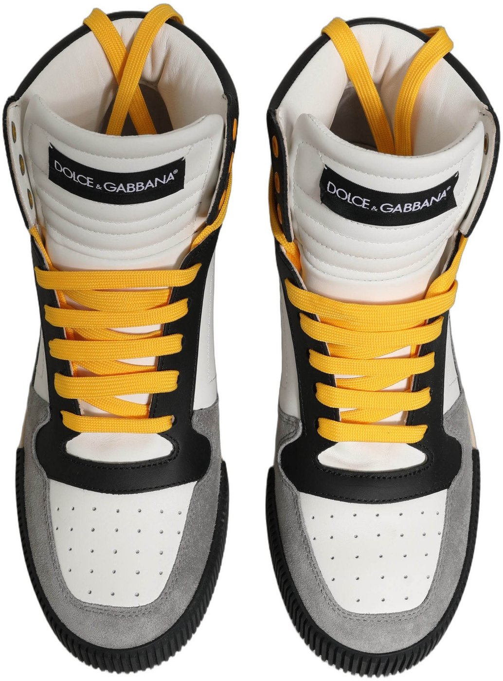 Dolce & Gabbana Multicolor Leather High Top Sneakers Shoes