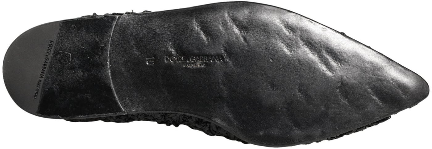 Dolce & Gabbana Black Mules Slides Slippers Men Flats Shoes