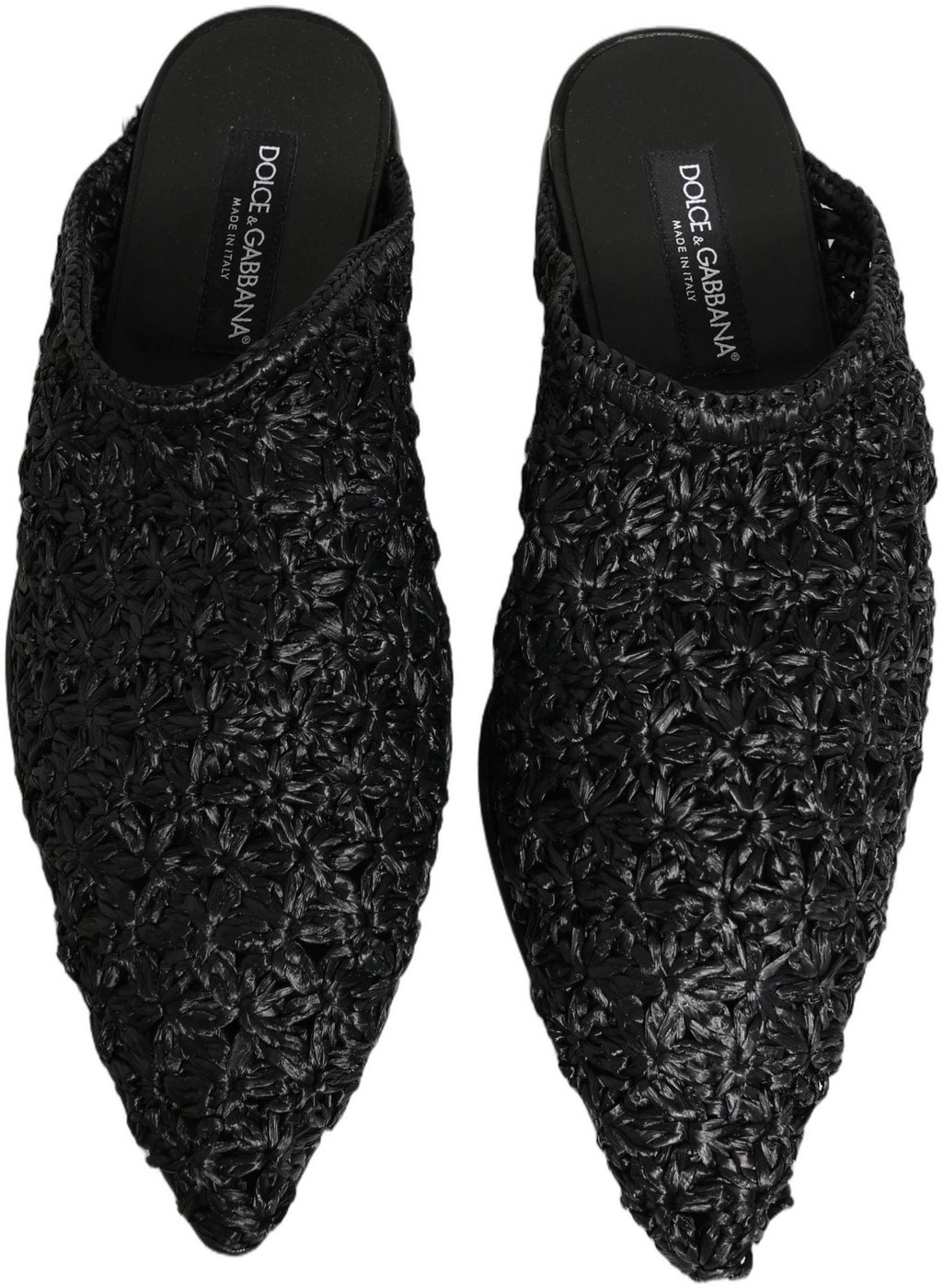 Dolce & Gabbana Black Mules Slides Slippers Men Flats Shoes