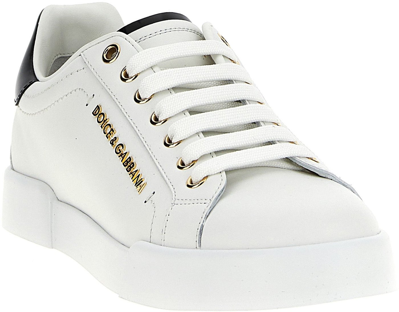 Dolce & Gabbana Bicolor Calfskin Low Top Sneakers