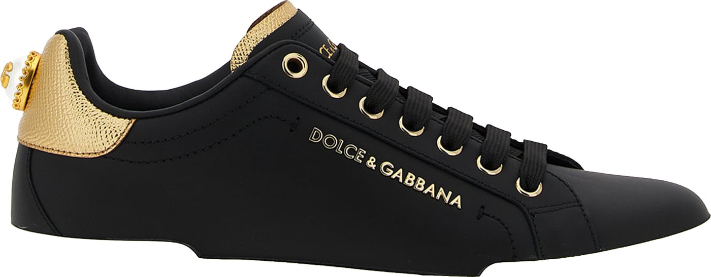 Dolce & Gabbana Black Calfskin Sneakers