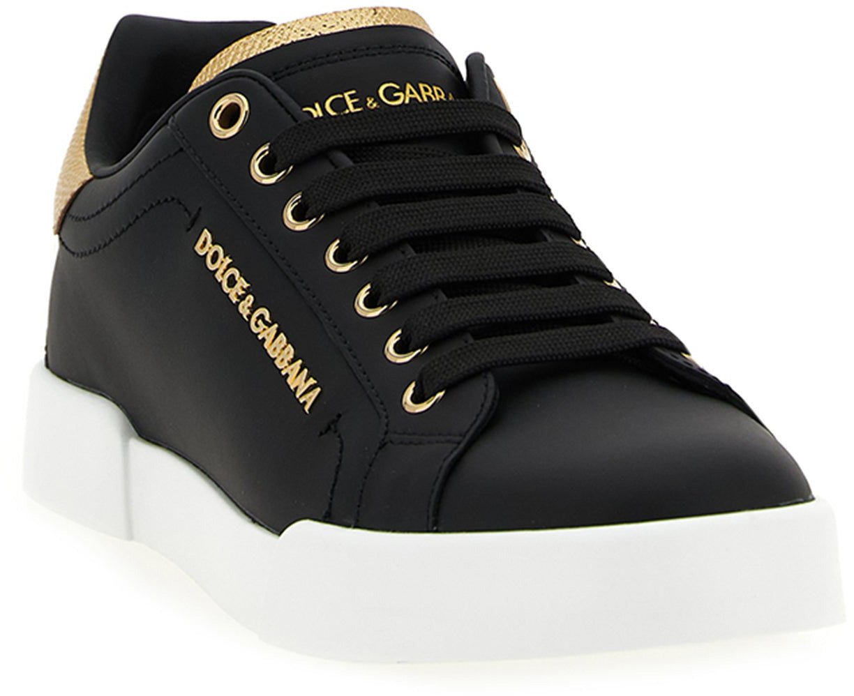 Dolce & Gabbana Black Calfskin Sneakers