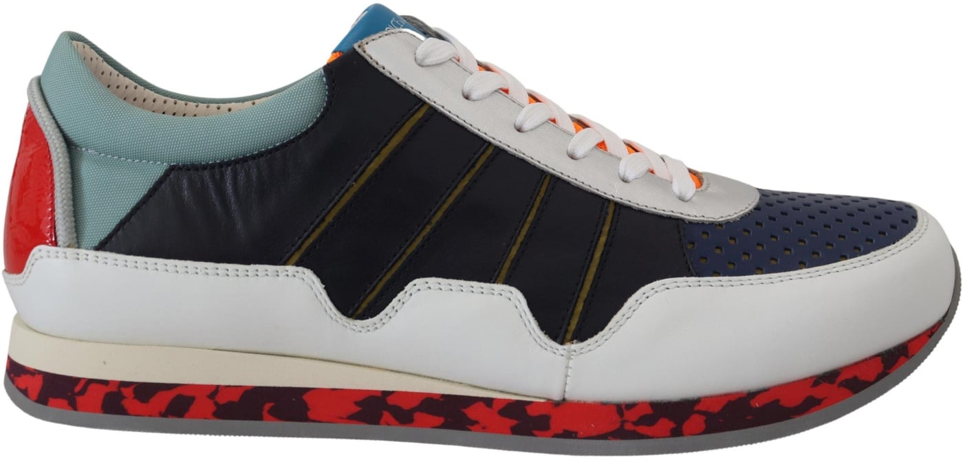 Dolce & Gabbana Multicolor Leather Sport Low Top Sneakers