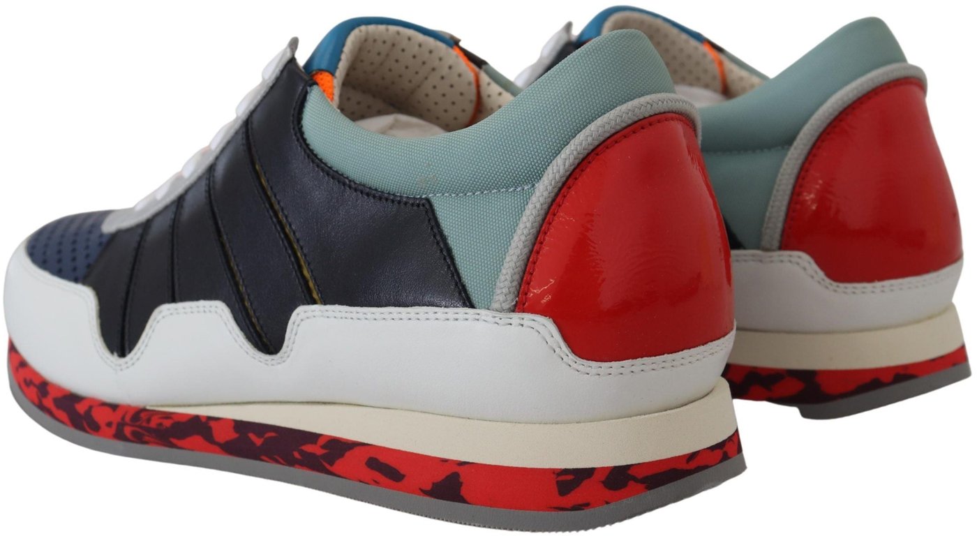 Dolce & Gabbana Multicolor Leather Sport Low Top Sneakers