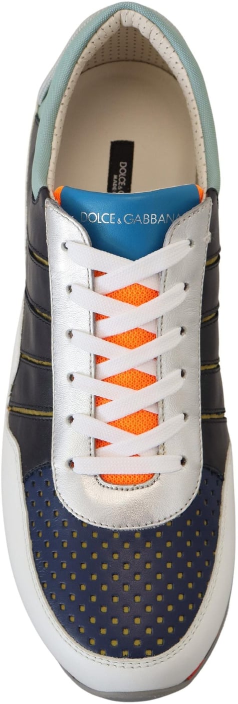 Dolce & Gabbana Multicolor Leather Sport Low Top Sneakers