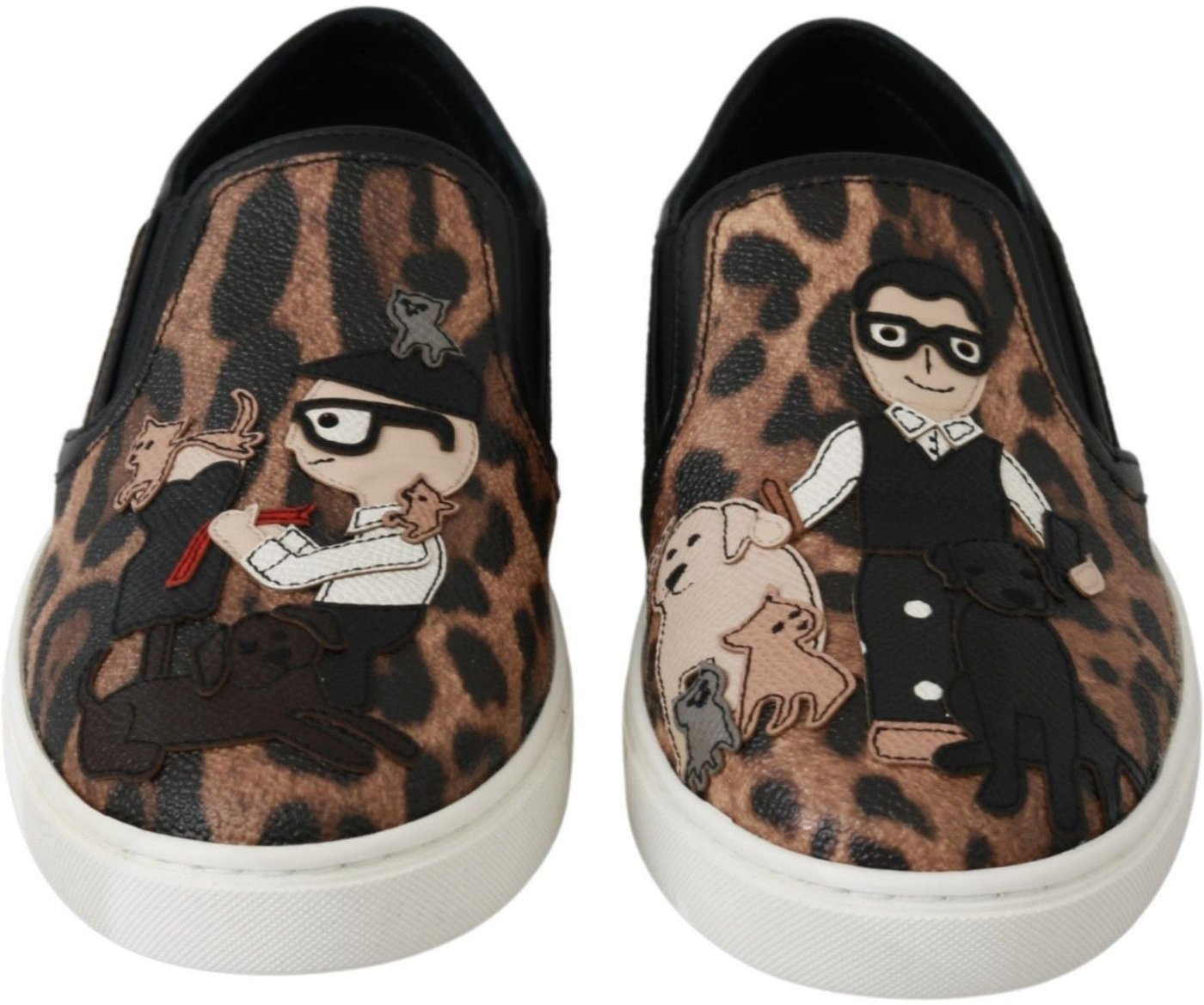 Dolce & Gabbana Leather Leopard #dgfamily Loafers Shoes