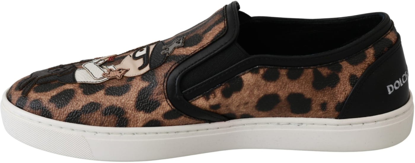 Dolce & Gabbana Leather Leopard #dgfamily Loafers Shoes