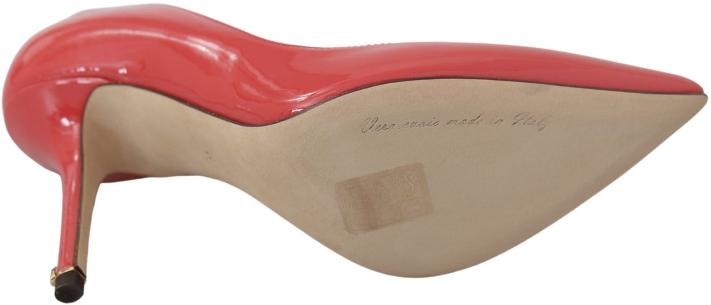Dolce & Gabbana Dark Pink Patent Leather Heels Pumps