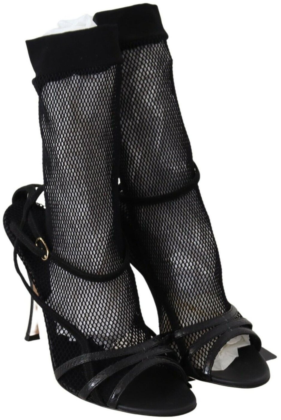 Dolce & Gabbana Black Suede Short Boots Sandals Shoes