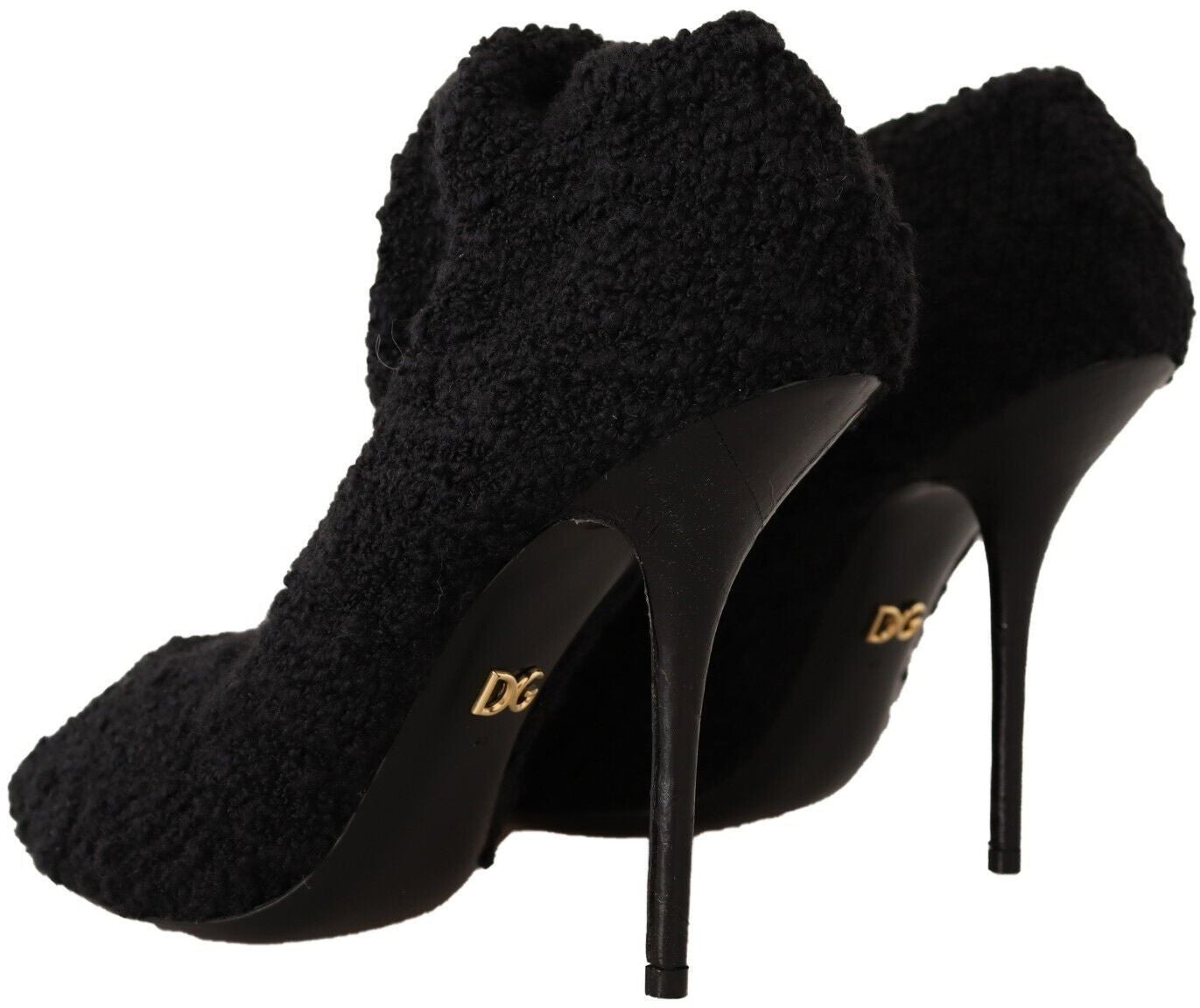Dolce & Gabbana Black Stretch Socks Knee High Booties Shoes