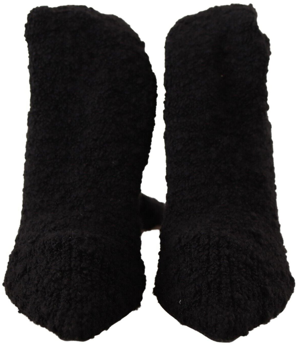Dolce & Gabbana Black Stretch Socks Knee High Booties Shoes
