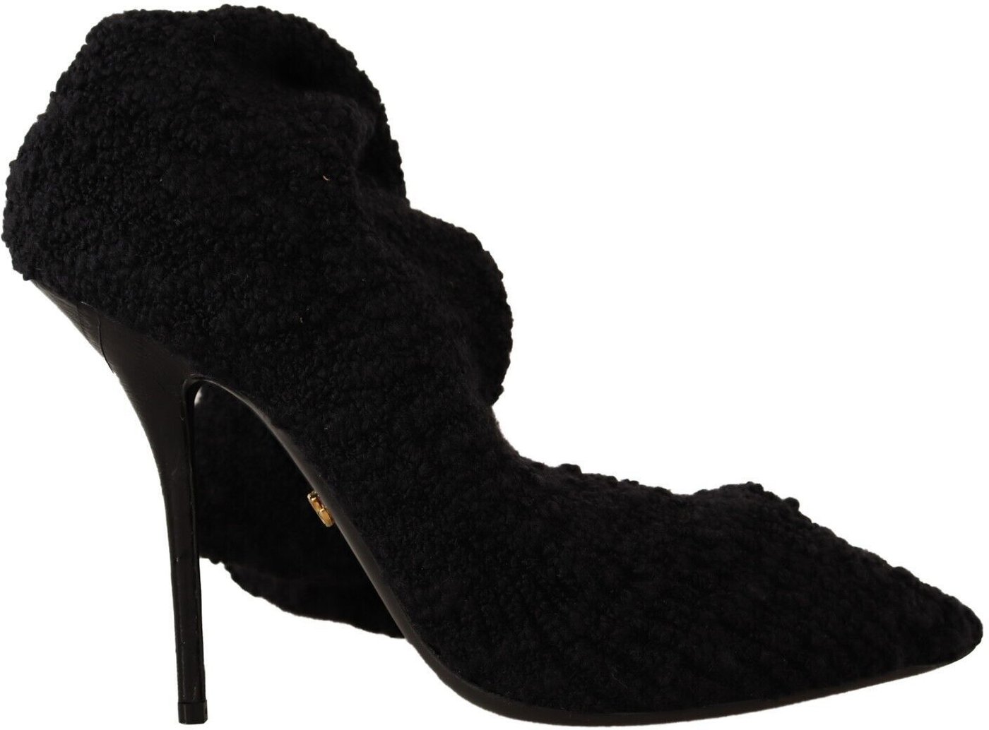 Dolce & Gabbana Black Stretch Socks Knee High Booties Shoes