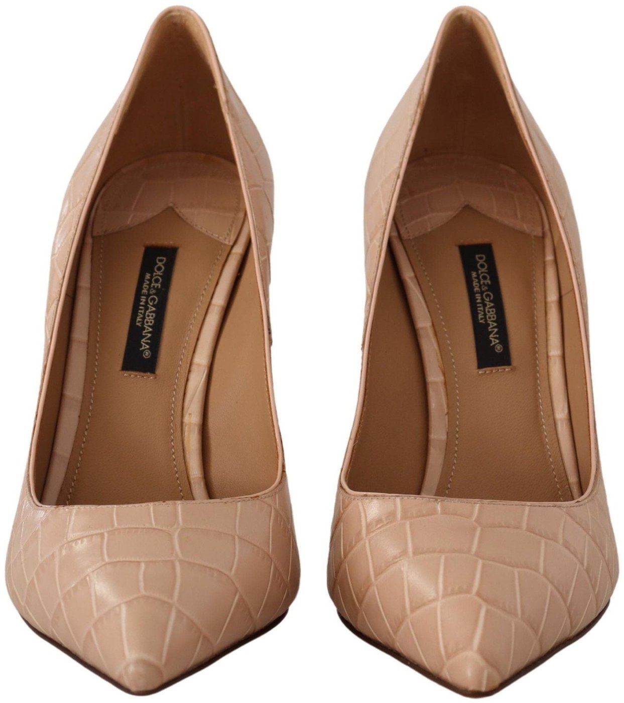 Dolce & Gabbana Beige Leather Bellucci Heels Pumps Shoes