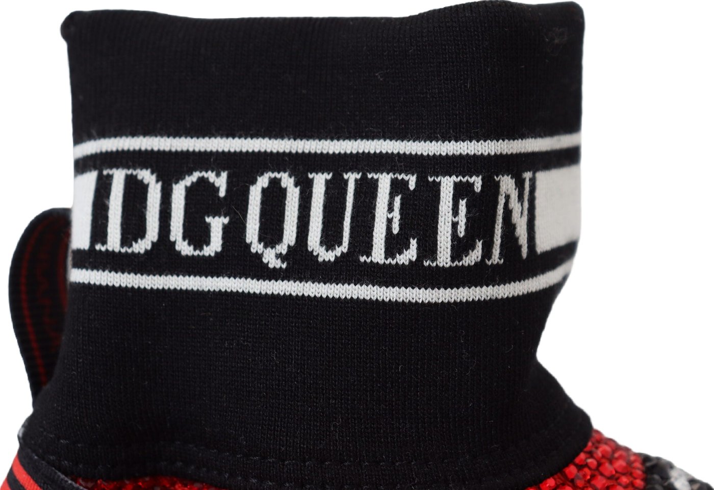Dolce & Gabbana Red Bling Sorrento Sneakers Socks Shoes