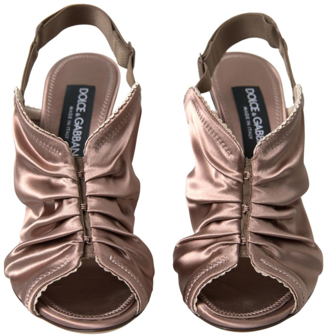 Dolce & Gabbana Light brown Slingback Corset Style Fastening stiletto heels