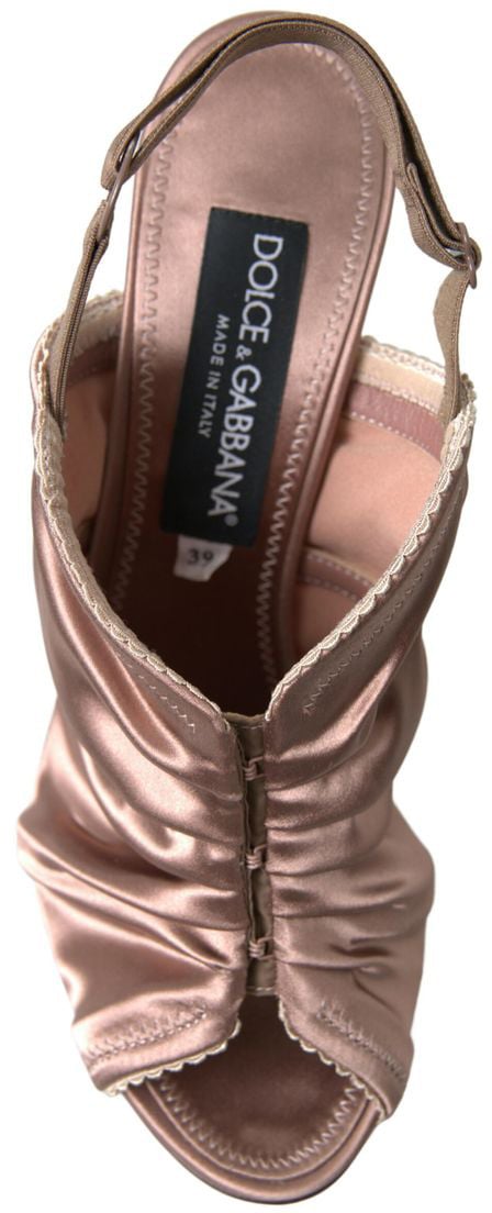 Dolce & Gabbana Light brown Slingback Corset Style Fastening stiletto heels