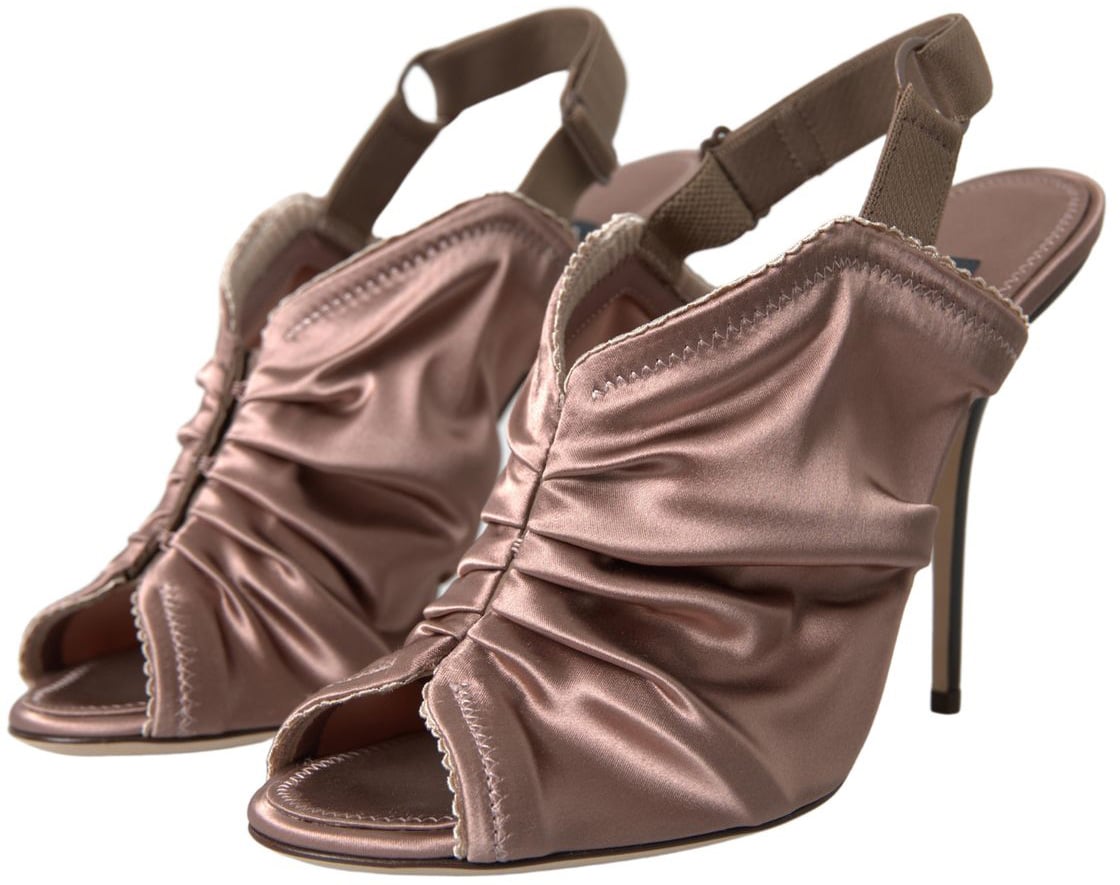 Dolce & Gabbana Light brown Slingback Corset Style Fastening stiletto heels