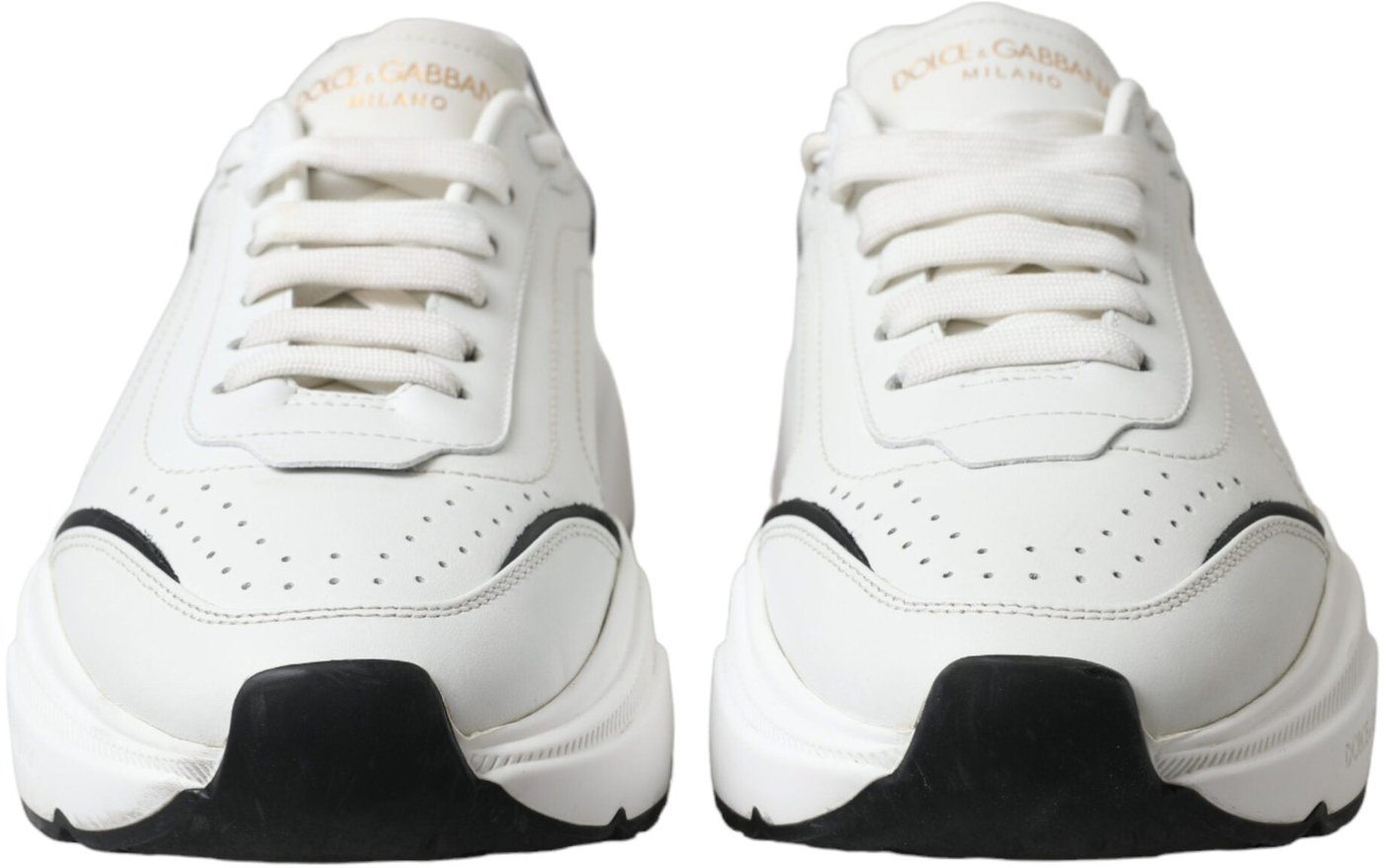 Dolce & Gabbana White Black Low Top Daymaster Sneakers Shoes