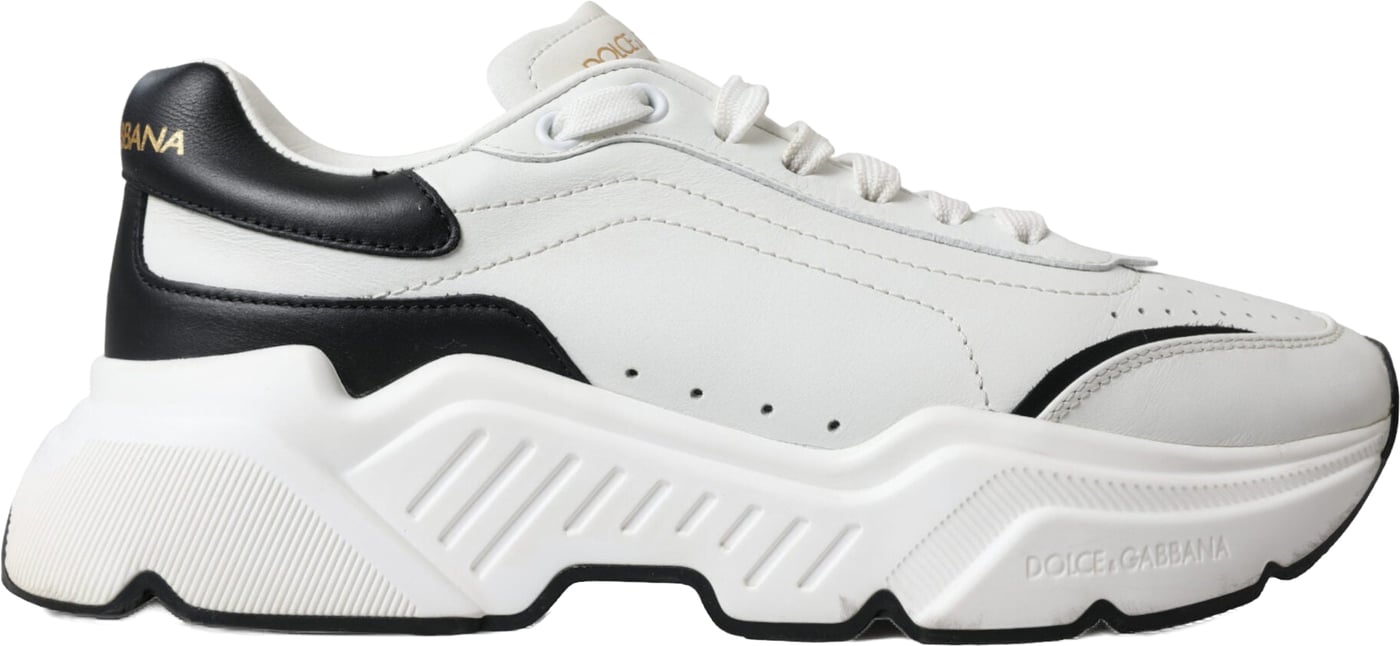 Dolce & Gabbana White Black Low Top Daymaster Sneakers Shoes