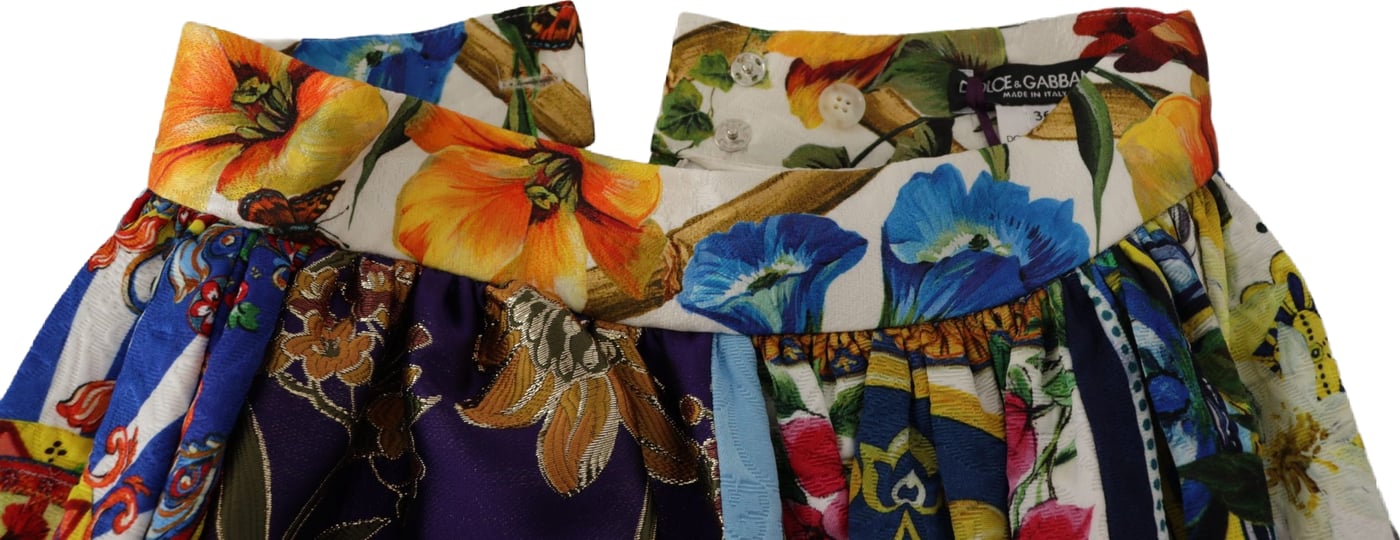 Dolce & Gabbana Multicolor Patchwork Sicily Long Maxi Skirt