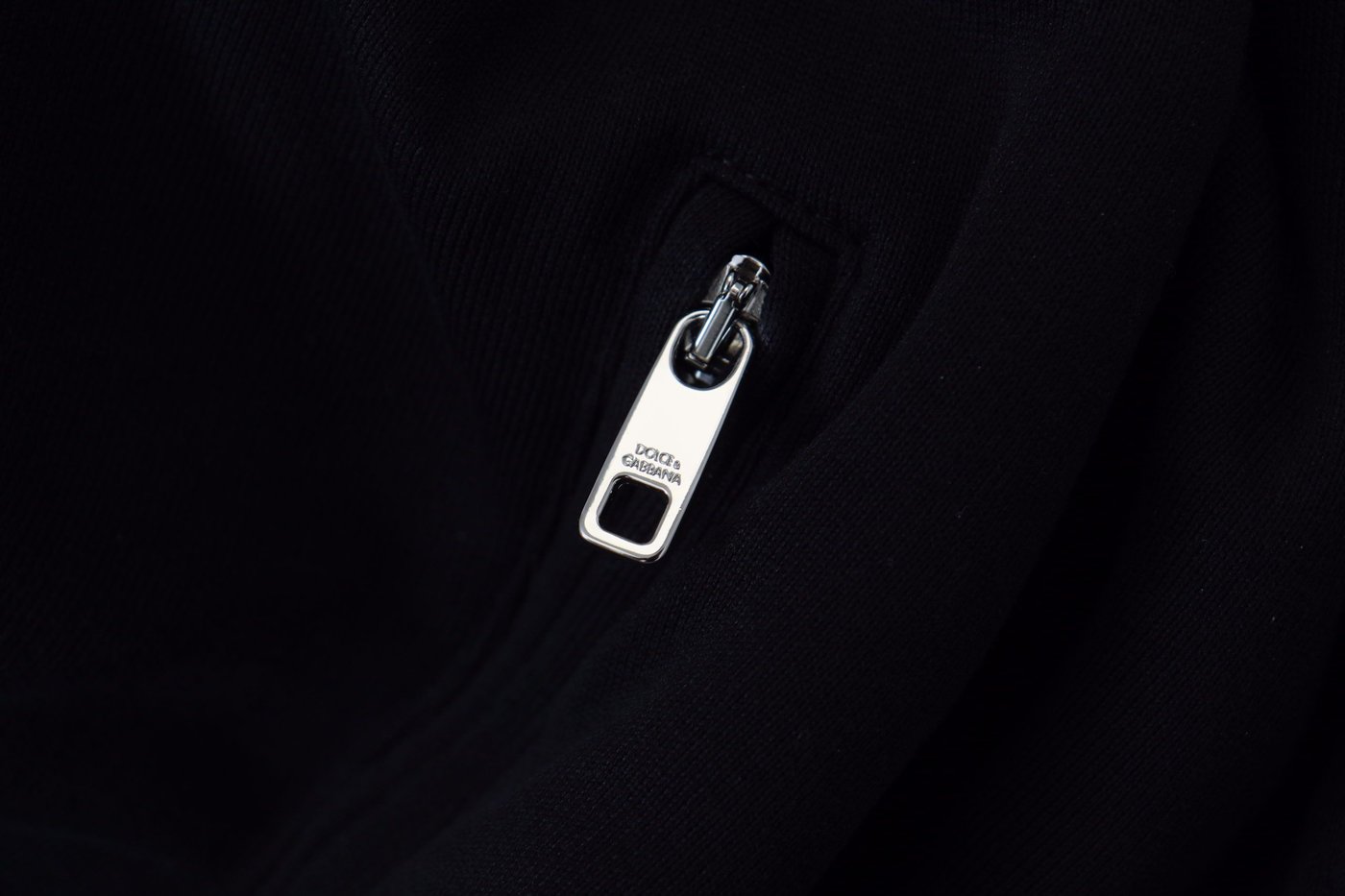 Dolce & Gabbana Black Polyester Hooded Full Zip Jacket