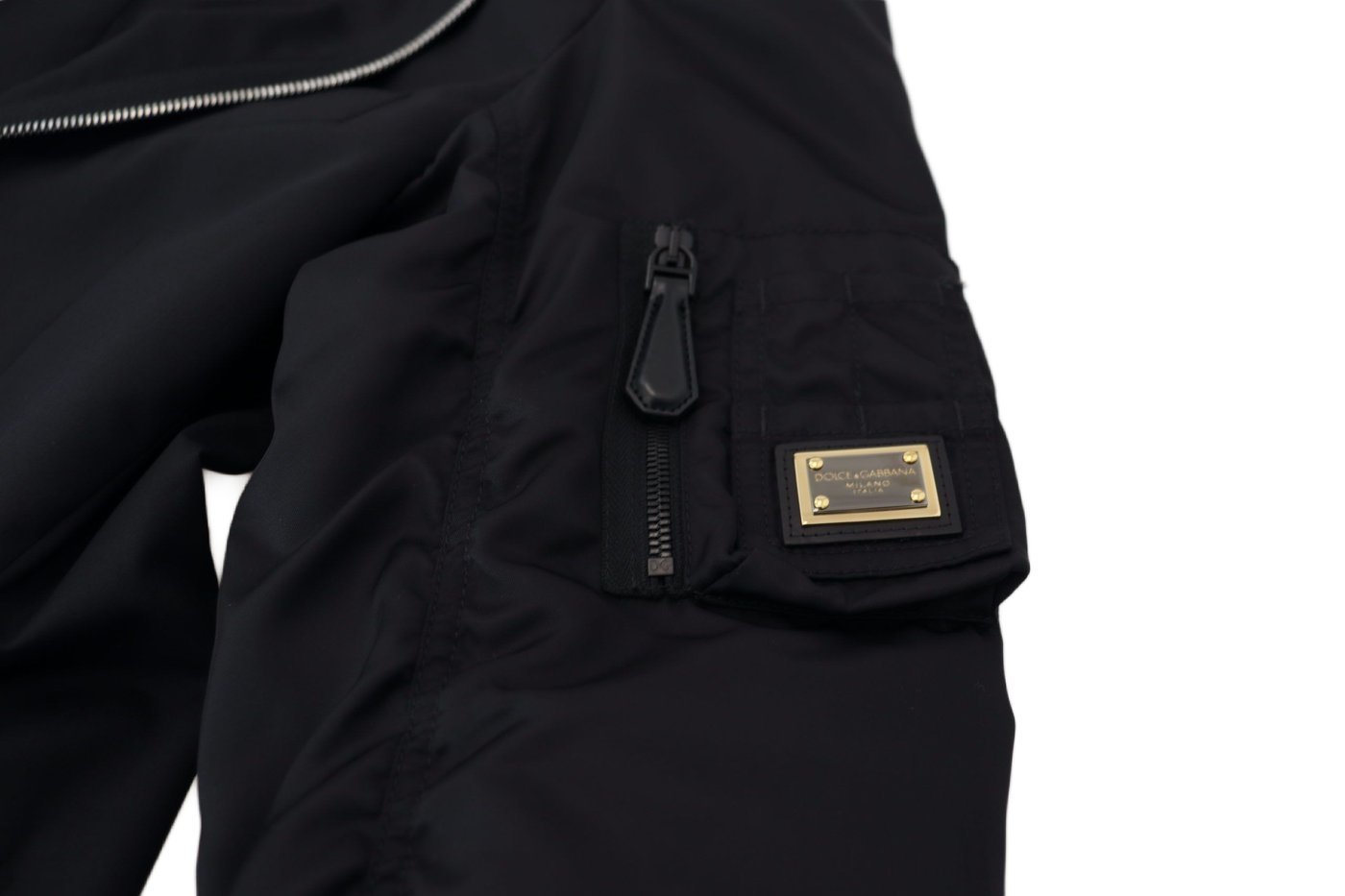 Dolce & Gabbana Black Wool Full Zip Long Sleeves Jacket