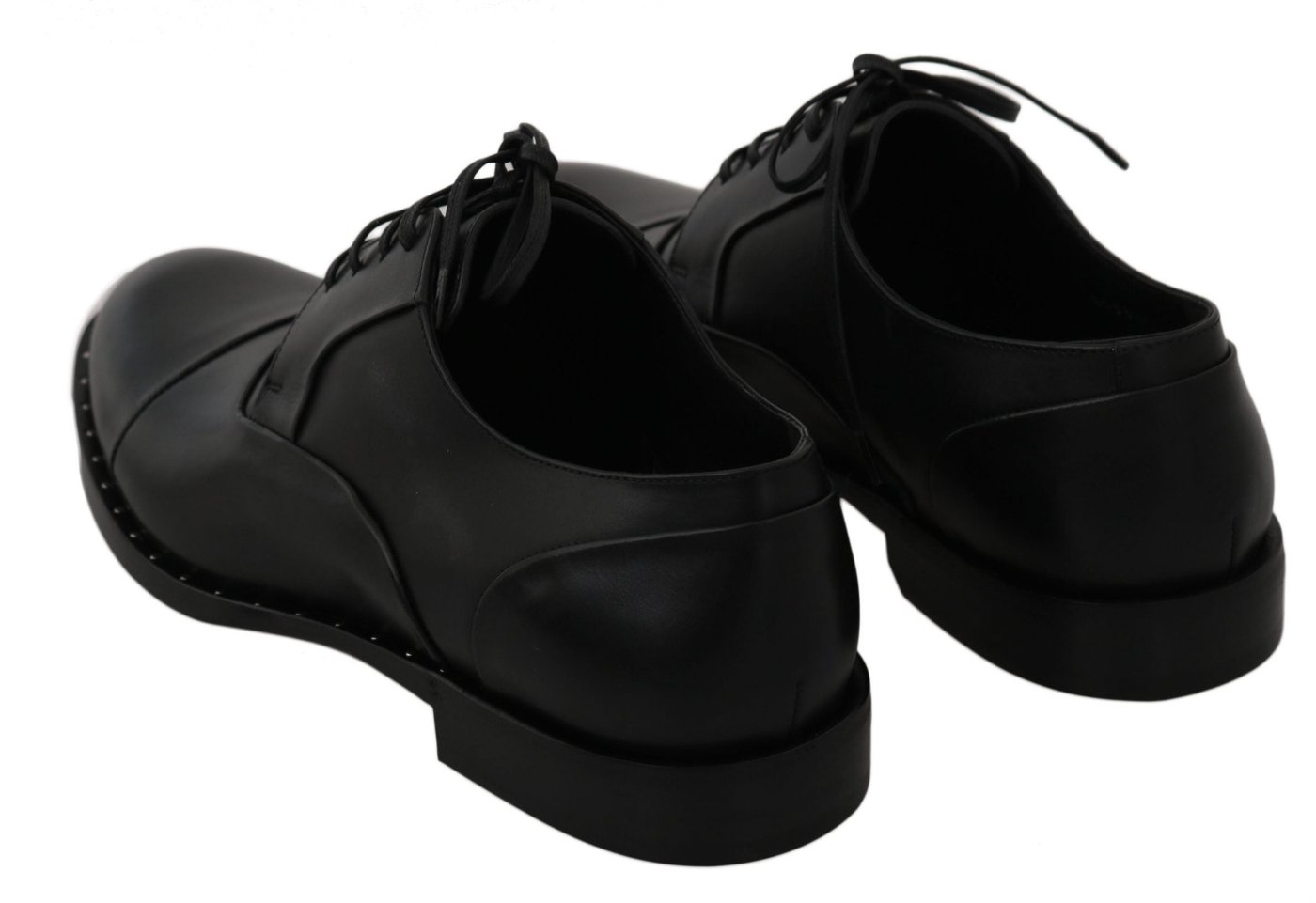 Dolce & Gabbana Black Leather Derby Formal Shoes