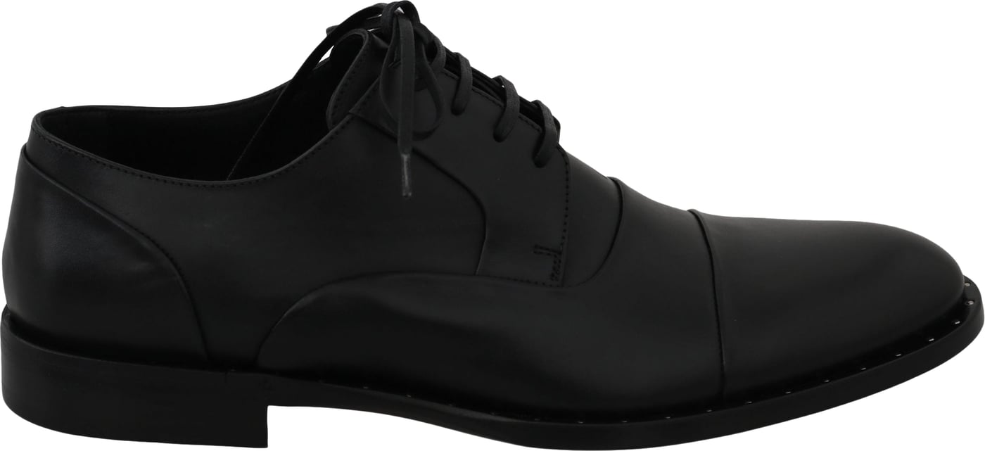 Dolce & Gabbana Black Leather Derby Formal Shoes