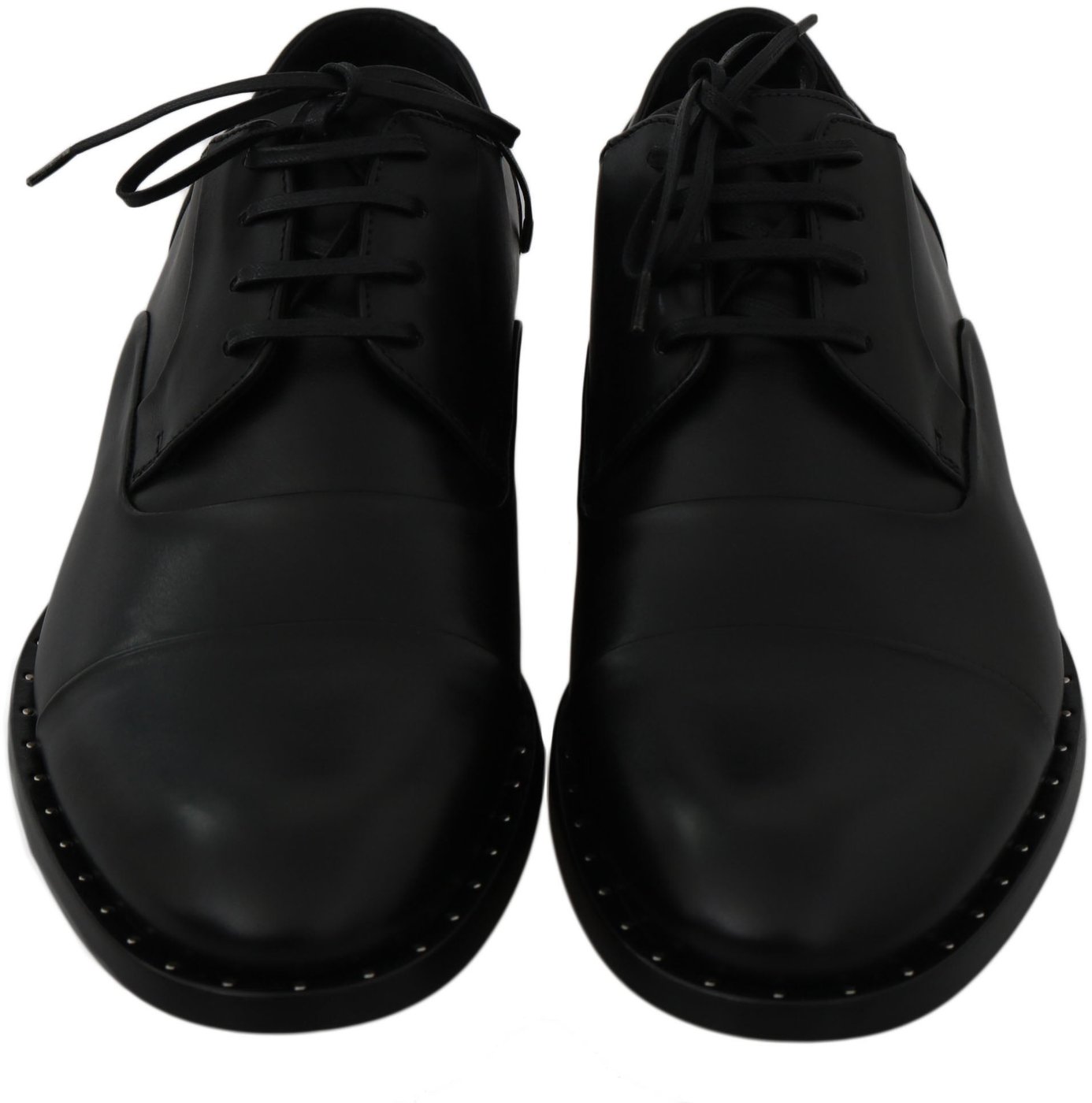 Dolce & Gabbana Black Leather Derby Formal Shoes