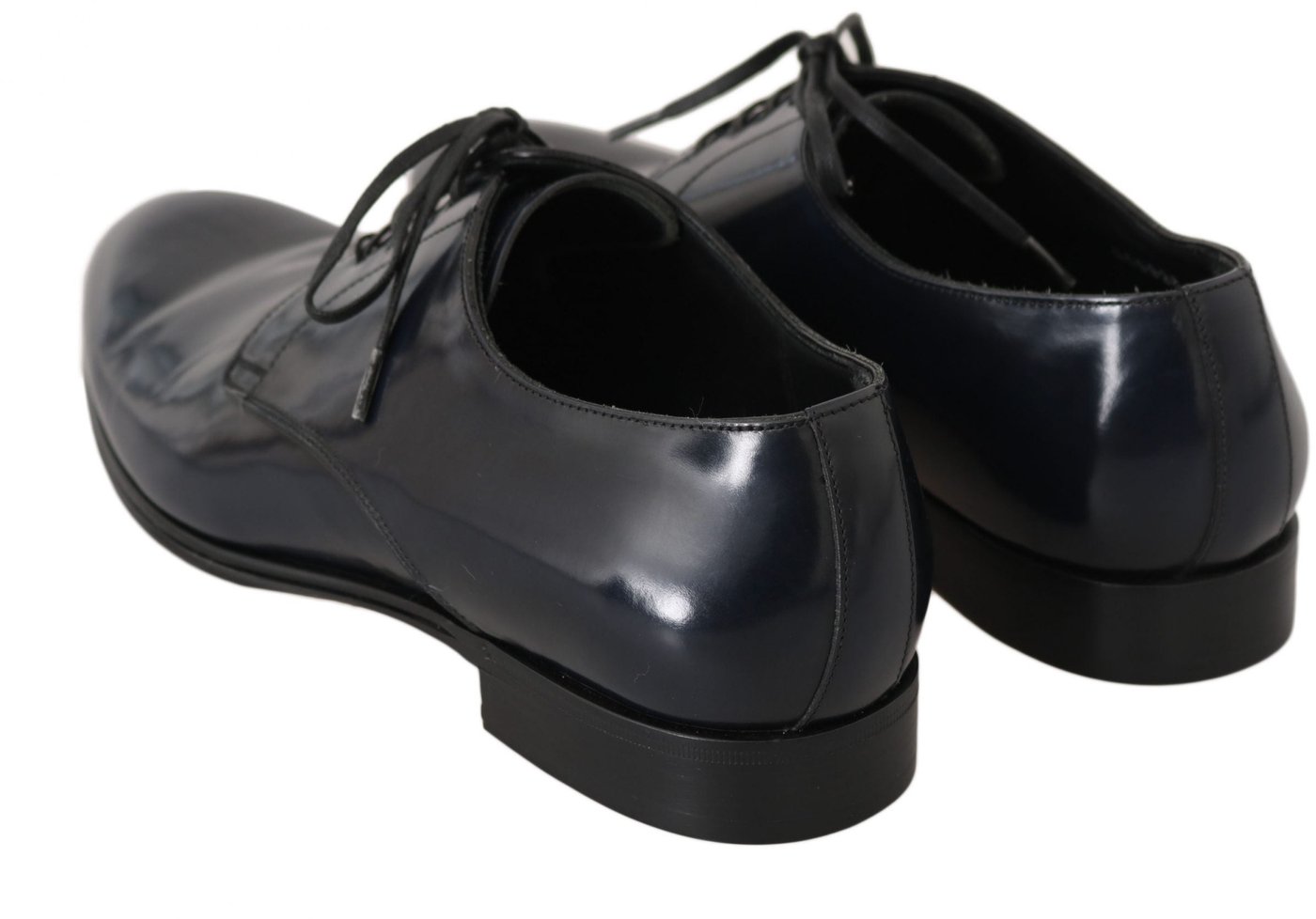 Dolce & Gabbana Blue Leather Dress Derby Formal Mens Shoes