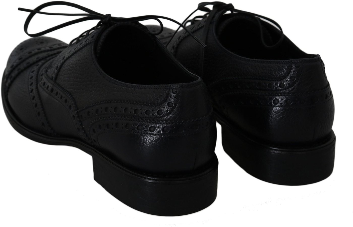 Dolce & Gabbana Blue Leather Wingtip Oxford Dress  Shoes