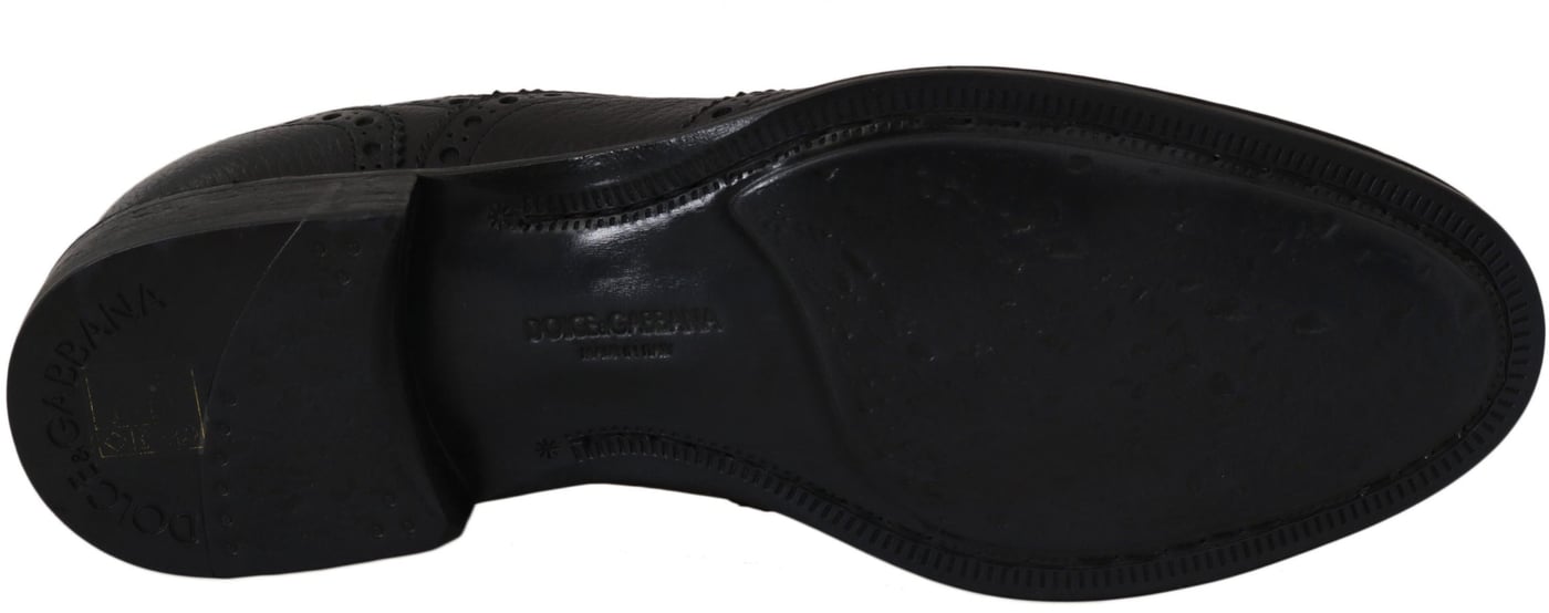 Dolce & Gabbana Blue Leather Wingtip Oxford Dress  Shoes