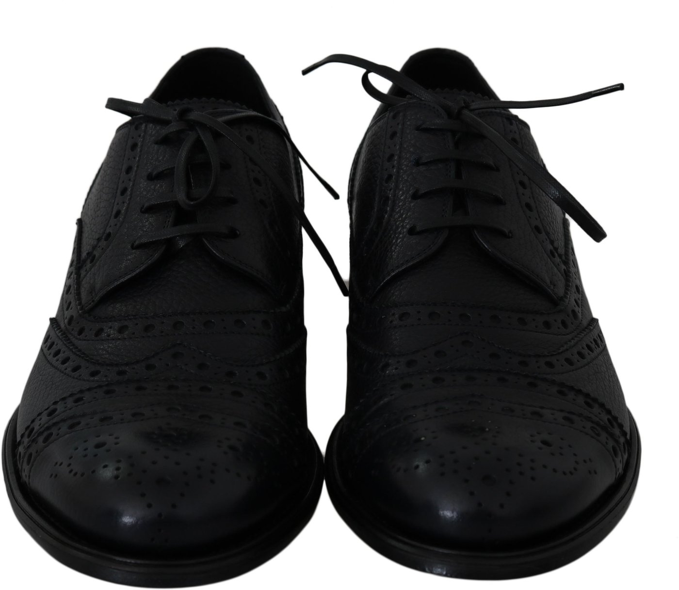 Dolce & Gabbana Blue Leather Wingtip Oxford Dress  Shoes