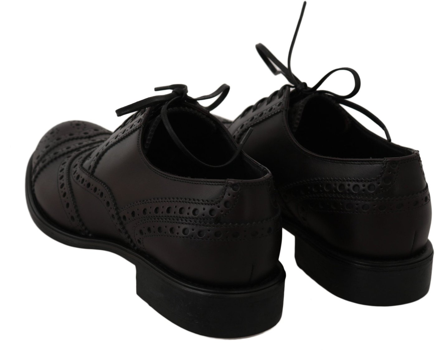 Dolce & Gabbana Black Leather Wingtip Oxford Dress  Shoes
