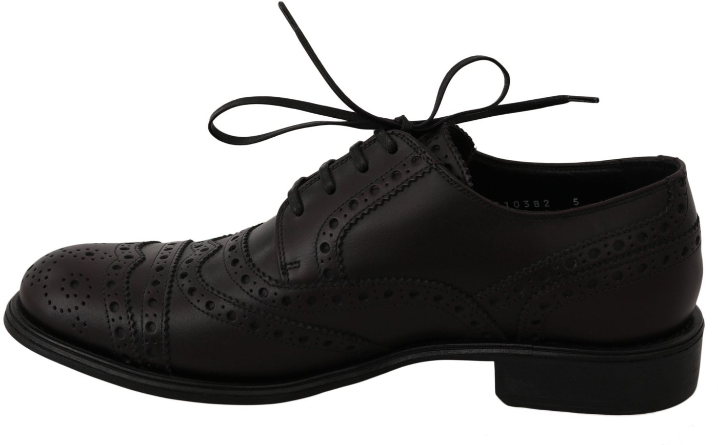 Dolce & Gabbana Black Leather Wingtip Oxford Dress  Shoes