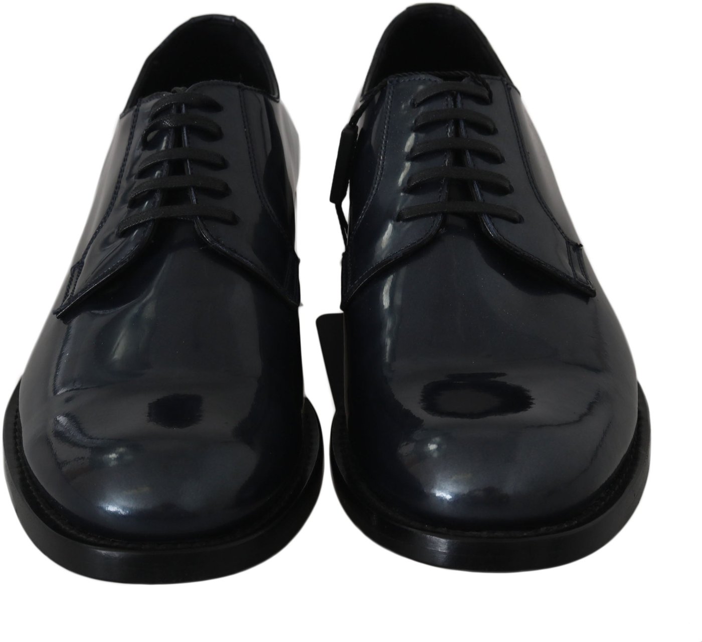 Dolce & Gabbana Blue Leather Derby Dress Formal Shoes