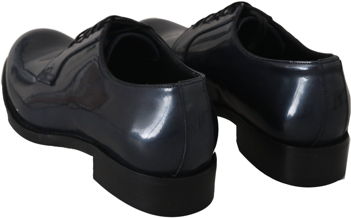 Dolce & Gabbana Blue Leather Derby Dress Formal Shoes