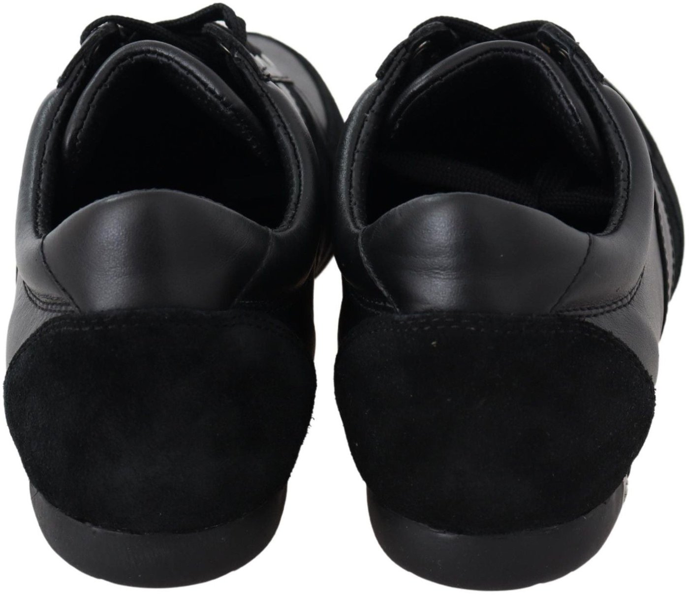 Dolce & Gabbana Black Logo Leather Casual Sneakers Shoes