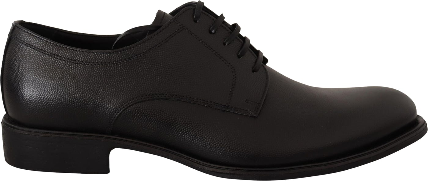 Dolce & Gabbana Black Leather Lace Up Mens Formal Derby Shoes