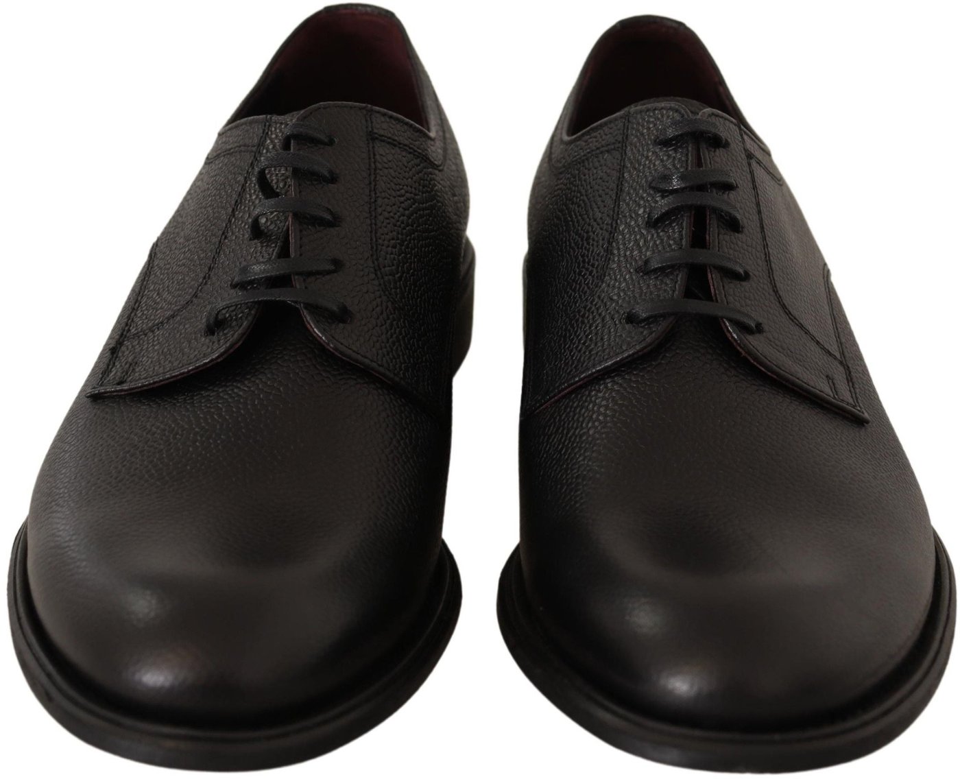 Dolce & Gabbana Black Leather Lace Up Mens Formal Derby Shoes