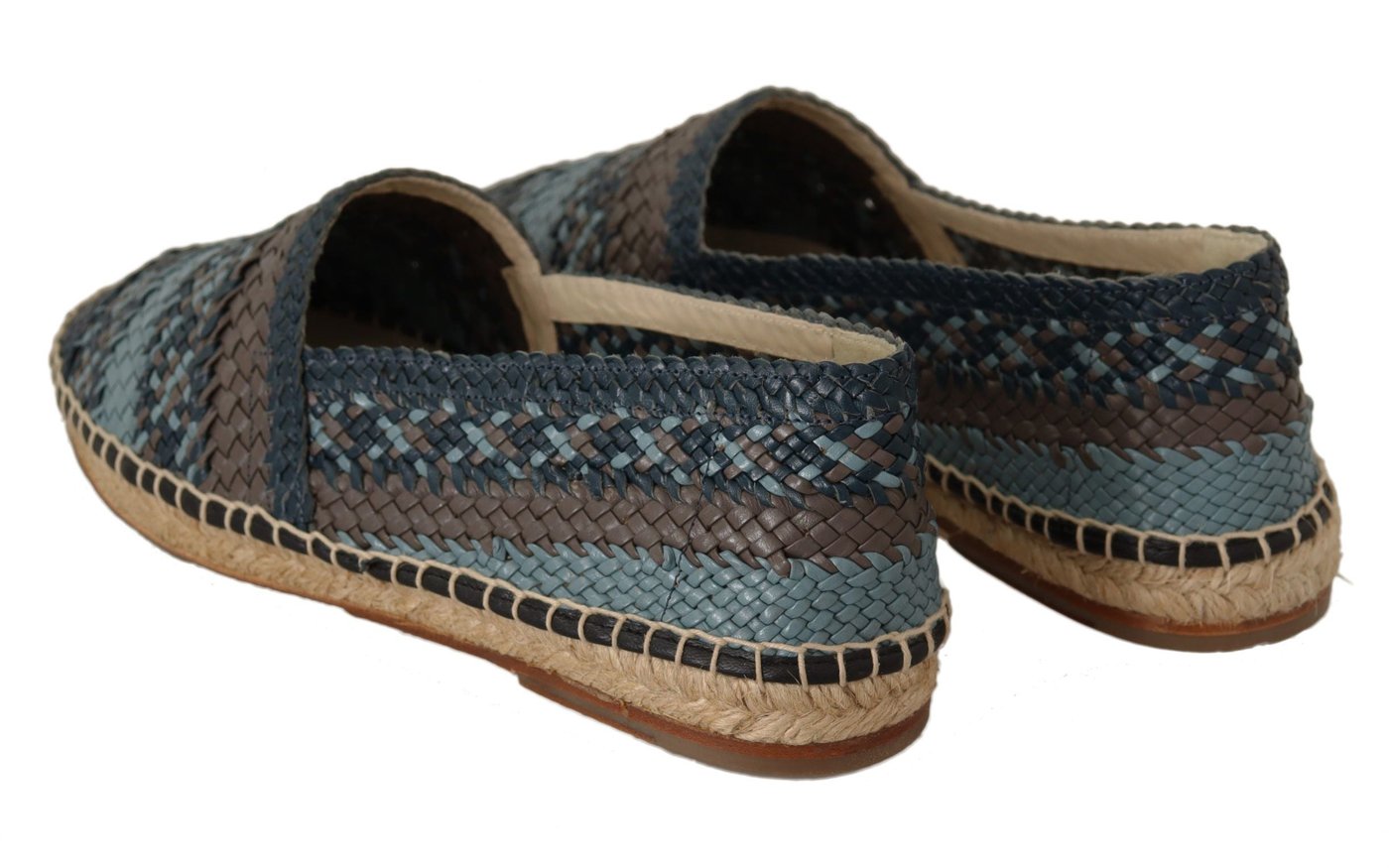 Dolce & Gabbana Blue Gray Slip On Buffalo Espadrille Shoes