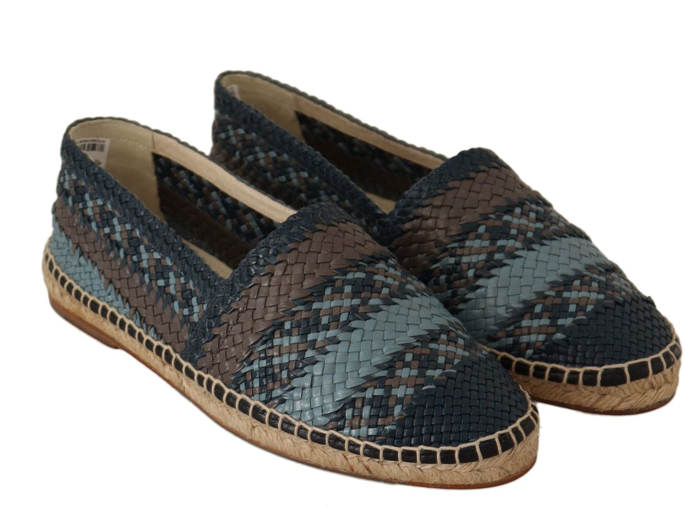 Dolce & Gabbana Blue Gray Slip On Buffalo Espadrille Shoes