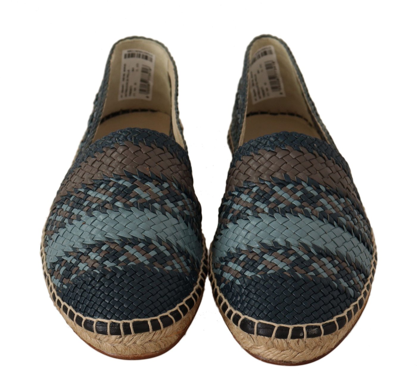 Dolce & Gabbana Blue Gray Slip On Buffalo Espadrille Shoes